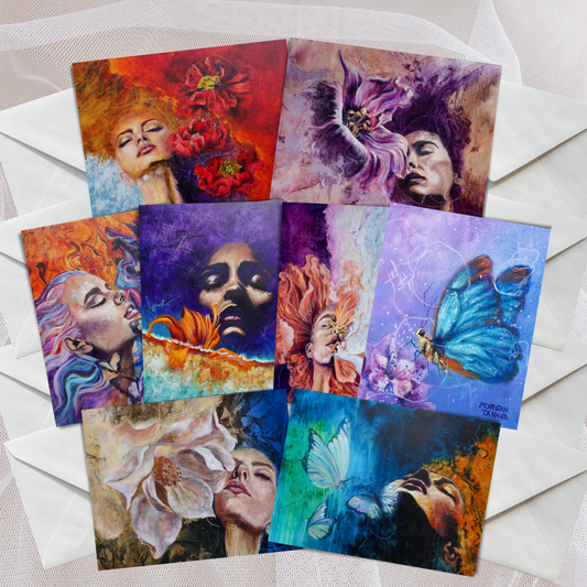 Fine Art Greeting Cards: Feminine Set of 8