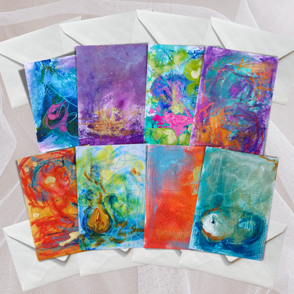 Fine Art Greeting Cards:  Abstract Set of 8